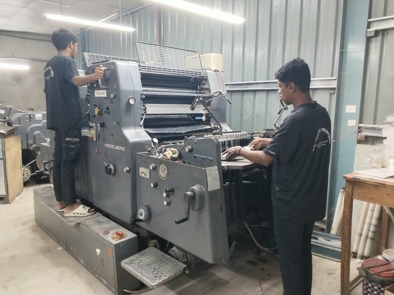 Offset printing section